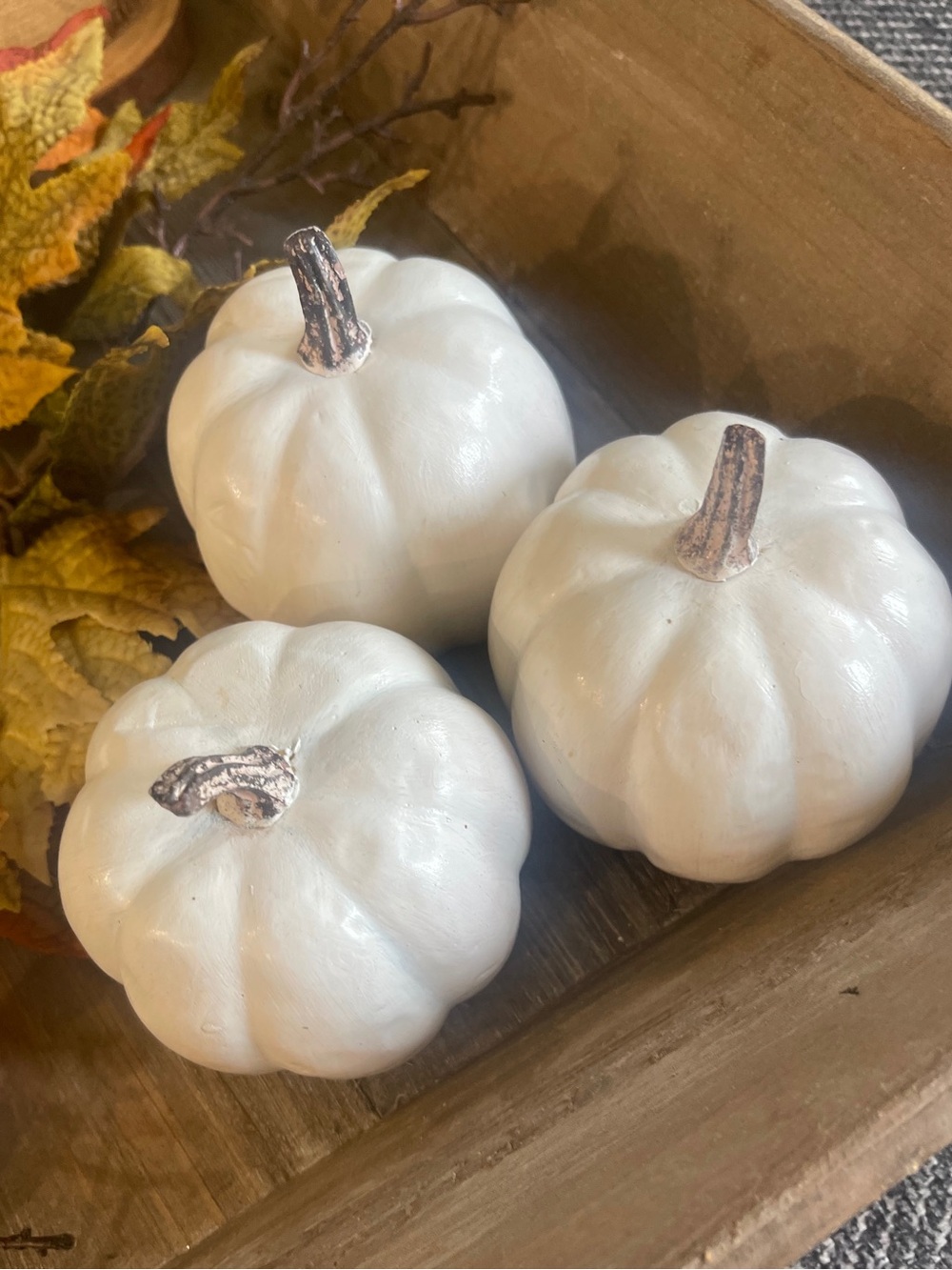 White Decorative Pumpkin Set - Home Accents